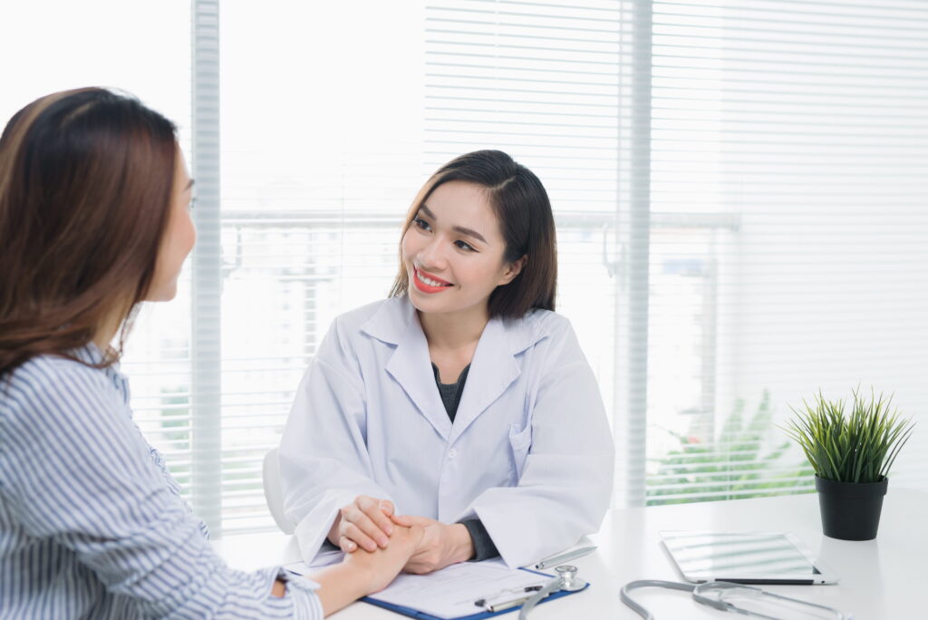 woman getting consultation